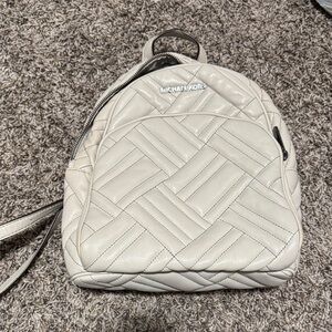 Michael Kors Ivory Quilted Backpack